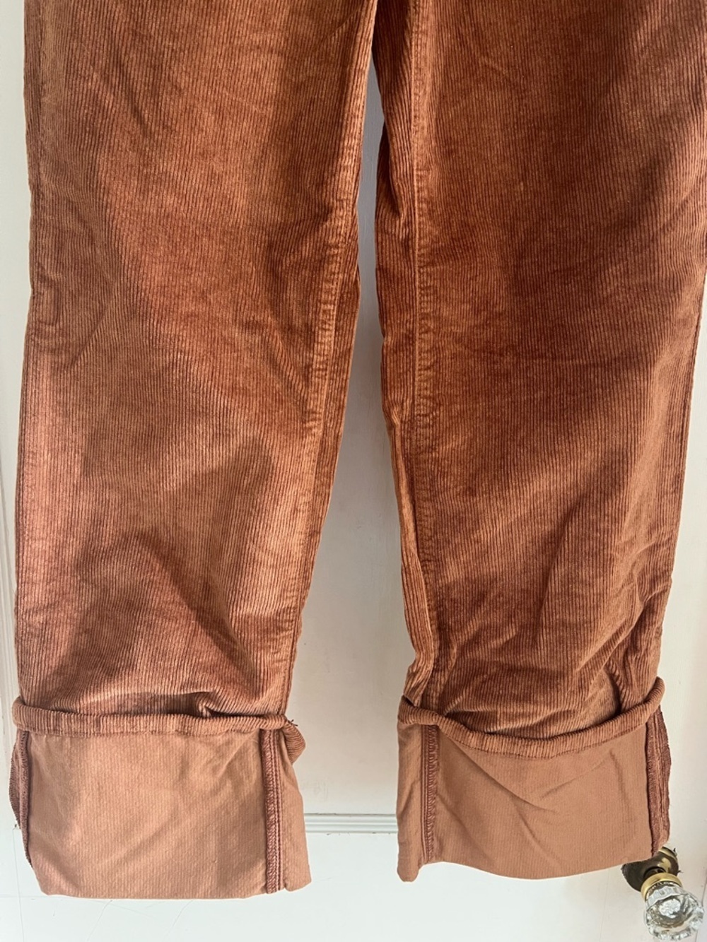 Pilcro The Scotty Cuffed High-Rise Straight-Leg Corduroys In Brown Size 26 NWT - Picture 2 of 13
